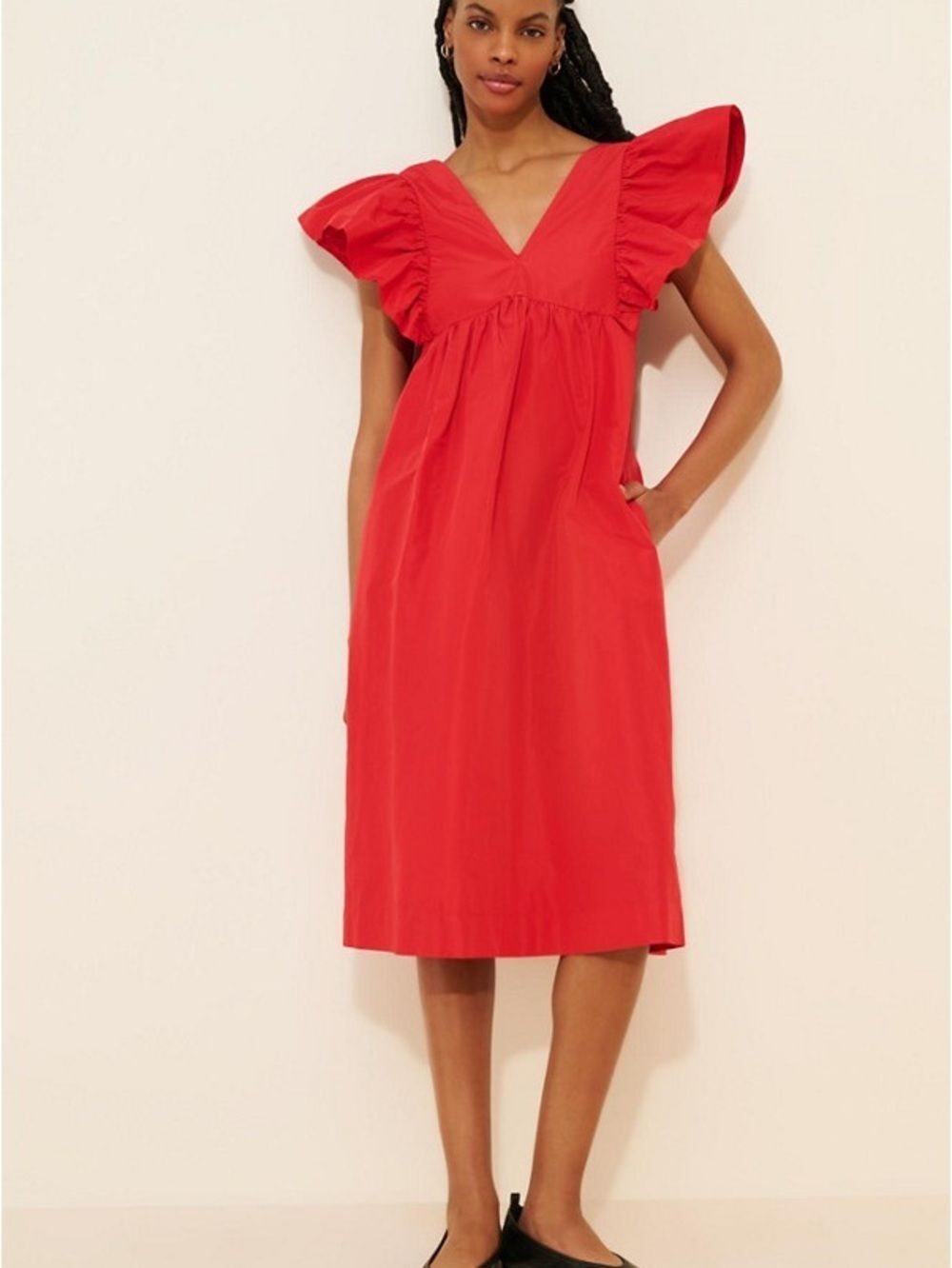 NWT Maeve by Anthropologie Ruffled Sleeve Dress XS